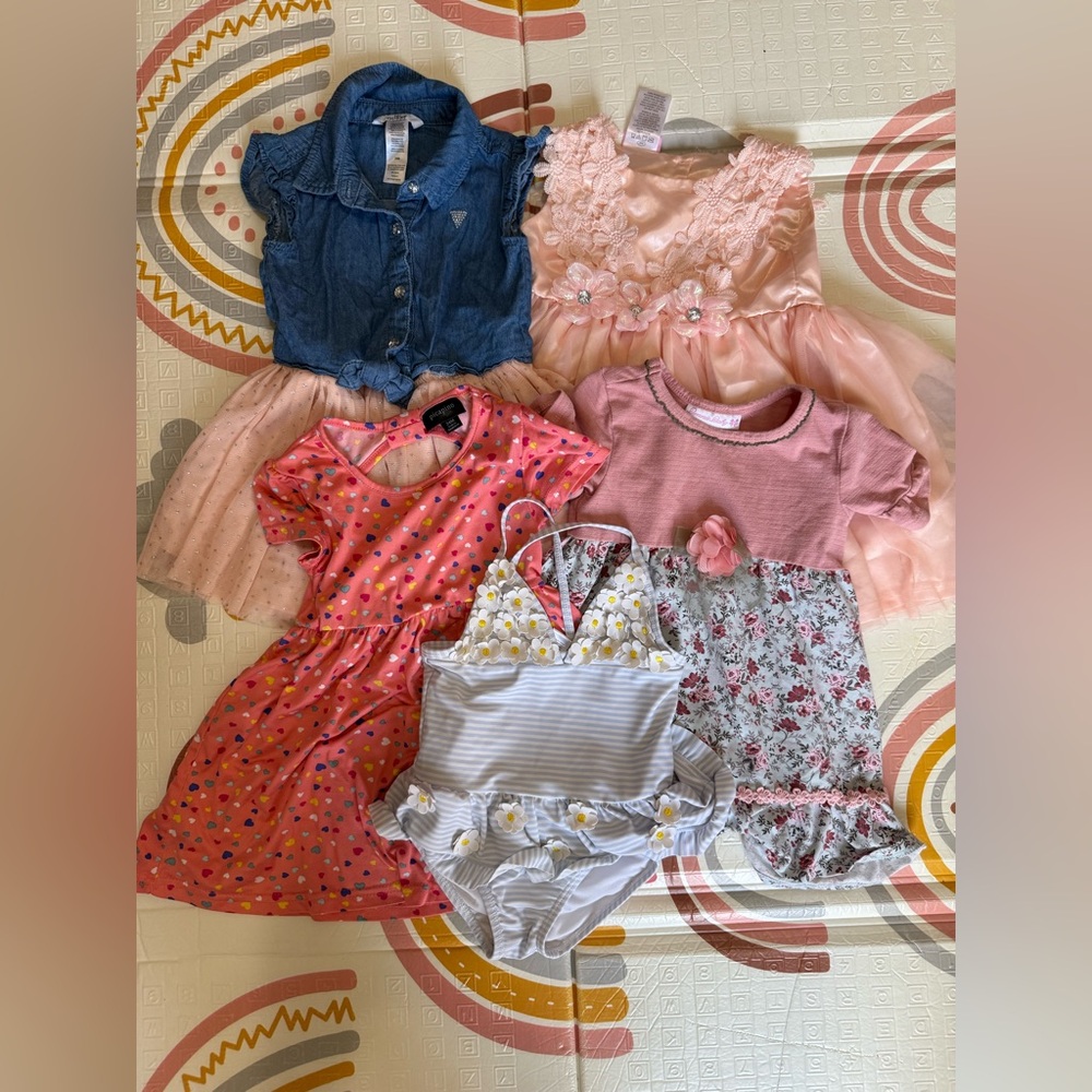 Guess Kids Dresses in Pink, Blue, and Floral